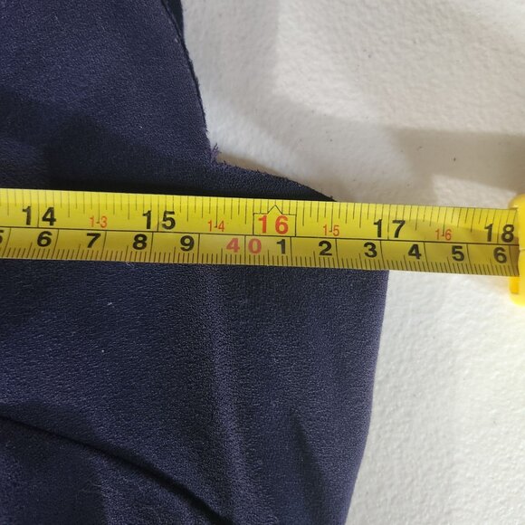 J. Crew Navy Sleeveless Scalloped Hem Sheath Dress Size 4 Polyester Blend - Picture 7 of 10